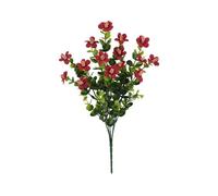 Qmv427 Lot de 6 fleurs d'orchidées, fleurs en plastique synthétique qui ne se décolorent pas, bouquet de mariage, intérieur ou extérieur, maison, jardin, cuisine, vase de table (blanc) Qmv427 (C, 35