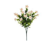 Qmv427 Lot de 6 fleurs d'orchidées, fleurs en plastique synthétique qui ne se décolorent pas, bouquet de mariage, intérieur ou extérieur, maison, jardin, cuisine, vase de table (blanc) Qmv427 (F, 35