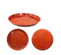 QMVDOJR Lot de 3 soucoupes Rondes en Plastique for Plantes, Marron, Blanc et Noir, 14-30 cm, for Pots de Fleurs d'intérieur et d'extérieur, for la Maison et Le Jardin.(22x18.5x2.5cm-Brown)