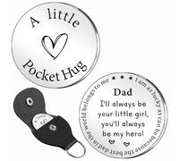 QMVMV Jeton de poche pour papa de la part de sa fille - I'll Always Be Your Little Girl, You Will Always Be My Hero Porte-clés