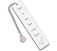 QMVMV Marque-page amusant en forme de canard avec inscription « Just A Girl Who Loves Ducks » - Cadeau pour femme et fille - Inscription « Who Loves Ducks »