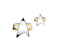 QMx Star Trek Voyager STR-0049 Badge de Communication magnétique Doré Standard
