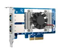 QNAP Dual-port BASET 10GbE network expansion card low-profile form factor PCIe Gen3 x4 Aquantia AQC107