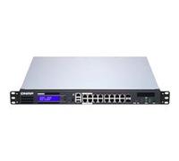 QNAP QGD-1600P Géré Gigabit Ethernet (10/100/1000) Connexion Ethernet, supportant l'alimentation via ce port (PoE) 1U Noir, Gris