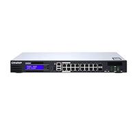 QNAP QGD-1600P Géré Gigabit Ethernet (10/100/1000) Connexion Ethernet, supportant l'alimentation via ce port (PoE) 1U Noir, Gris