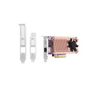 QNAP QM2-2P10G1TB : Carte d'extension PCIe vers 2x M.2, Profil Bas, PCI 3.0, Port RJ-45, Argent, 152.7x68.9x18.9mm, Utilisation PC