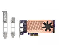 QNAP QM2-2P2G2T - Contrôleur de stockage - M.2 - M.2 NVMe Card / PCIe 3.0 (NVMe) - profil bas - PCIe 3.0 x4, 2.5 Gigabit Ethernet - pour QNAP QVP-63, TS-453, 473, 673, 832, 873, TVS-672, 872...
