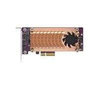 QNAP QM2-2S-220A : Carte Adaptateur Interne PCIe vers Double M.2 (22110/2280), PCIe 2.0, Or, avec Supports d'élévation