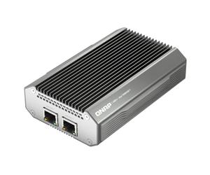 QNAP QNA-UC10G2T Adaptateur réseau USB 4 Type-C vers Double Port 10GBASE-T RJ45, Compatible avec Les Ports USB 4 et Thunderbolt 3/4