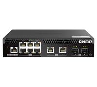 QNAP QSW-M2106R-2S2T network switch managed, 4 port 10Gb Ethernet SFP+, 6 port 2.5Gb Ethernet, Black