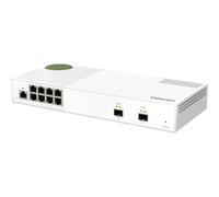 QNAP Commutateur réseau QSW-M2108-2S – Géré L2, 2x10Gb SFP+ & 8x2.5GBase-T, de bureau, Gris
