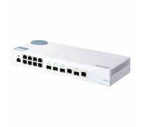 QNAP QSW-M408-2C QSW-M408-2C, 8 Port 1Gbps, 2 Port 10G SFP+/ NBASE-T Combo, 2 Port 10G SFP+, Web Management Switch