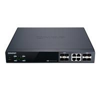 QNAP QSW-M804-4C - Commutateur - Géré - 4 x 10 Gigabit SFP+ + 4 x combo 10 Gigabit SFP+/RJ-45 - de bureau Montable sur rack
