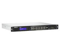 QNAP Commutateur géré QGD-1600 – Gigabit Ethernet 10/100/1000, 4xPoE++/10xPoE+ 2xSFP – 1U Noir/Gris