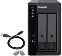QNAP TR-002 Boîtier de disques de stockage Boîtier disque dur/SSD Noir 2.5/3.5"
