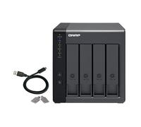 QNAP TR-004 Boîtier de disques de stockage Boîtier disque dur/SSD Noir 2.5/3.5"