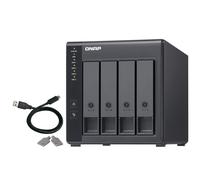 QNAP TR-004 Boîtier de disques de stockage Boîtier disque dur/SSD Noir 2.5/3.5