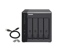 QNAP TR-004 Boîtier de disques de stockage Boîtier disque dur/SSD Noir 2.5/3.5"