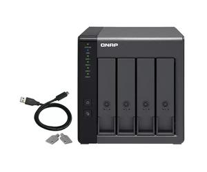 QNAP TR-004 Boîtier de disques de stockage Boîtier disque dur/SSD Noir 2.5/3.5"