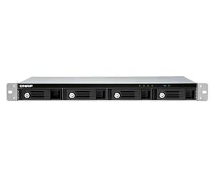 QNAP TR-004U Boîtier de disques de stockage Boîtier disque dur/SSD Noir, Gris 2.5/3.5"