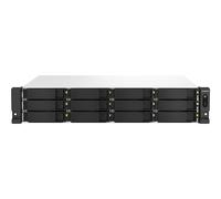 QNAP TS-1264U-RP-8G 2U 12-Bay rackmount NAS Intel Celeron N5095 quad-core 8Go onboard not expandable 12x3.5/2.5 SATA 2x300W r PS