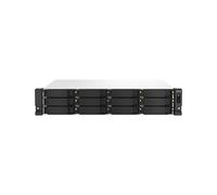 QNAP TS-1264U-RP-8G : NAS Rack 2U - Intel Celeron 2GHz, 8Go DDR4, 12 baies SATA 2.5/3.5", RAID 0/1/5/6/10/50/60/JBOD, 2xGbE, 2xUSB 3.2 Gen2, Double alimentation redondante