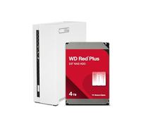 QNAP TS-133-14WD-US NAS Domestique à 1 Baie avec capacité de Stockage de 4 to, Ensemble de disques durs WD Red Plus préconfigurés, avec Ports 1 GbE