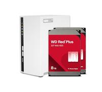 QNAP TS-233-28WD-US NAS Domestique à 2 Baies avec capacité de Stockage de 8 to, Ensemble Raid 1 WD Red Plus préconfiguré, avec Ports 1 GbE