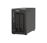 QNAP TS-253E-8G-US NAS de bureau haute performance à 2 baies avec processeur Intel Celeron Quad-core, 8 Go de RAM DDR4 et connectivité réseau double 2,5 GbE (2,5 G/1 G/100 M) (sans disque)