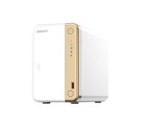 Qnap TS-262 Turbo Station NAS (processeur Intel® Celeron® N4505 2 cœurs/2 threads, turbo jusqu'à 2,9 GHz, 4 Go de RAM, 1 port LAN RJ-45 2,5 GbE) 8 To avec 2 paquets Seagate IronWolf de 4 To