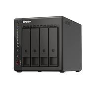 Qnap TS-453E 8G, NAS 4 baies (processeur Intel® Celeron® J6412 4 cœurs/4 threads, Turbo jusqu'à 2,6 GHz, Dual 2,5 GbE) 56 To Bundle avec 4 disques durs WD RED Plus de 14 To