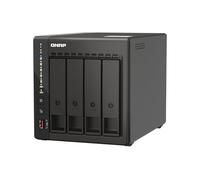 QNAP TS-453E-8G-US NAS de bureau haute performance à 4 baies avec processeur Intel Celeron Quad-core, 8 Go de RAM DDR4 et double connectivité réseau 2,5 GbE (2,5 G/1 G/100 M) (sans disque)