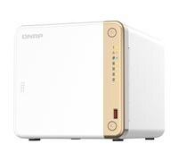 QNAP TS-462-4G serveur de stockage NAS Tower Intel® Celeron® N4505 4 Go DDR4 0 To QNAP QTS Blanc