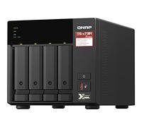 QNAP TS-473A NAS Tower Ryzen Embedded V1500B 8 Go DDR4 0 To QNAP Turbo System Noir