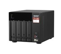 Qnap TS-473A NAS Turbo-Station 4 Baies (AMD Ryzen™ Embedded V1500B 4 cœurs/8 Threads 2,2 GHz 8 Go de RAM DDR4 2xRJ-45 2,5 GbE Port LAN) Bundle 24 to avec 4 disques durs NAS Seagate IronWolf de 6