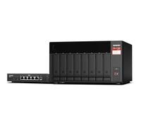 QNAP TS-873A - Serveur NAS - 8 Baies - SATA 6Gb/s - RAID JBOD, 0, 1, 10, 50, 60, 5, 6 - RAM 8 Go - 2.5 Gigabit Ethernet - iSCSI support - avec commutateur QSW-1105-5T