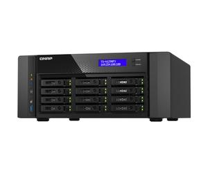 QNAP TS-h1290FX-7302P-128G | 12-Bay U.2 All-Flash, AMD EPYC, 4X PCIe Gen4, 2X 25GbE Tower NAS