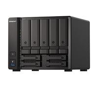 QNAP TS-H973AX NAS Tower Ryzen Embedded V1500B 32 Go DDR4 0 To QuTS hero Noir