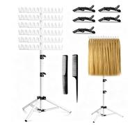 Qnbonrich Support à cheveux réglable avec 144 épingles, blanc | Support de perruque et organisateur de cheveux pour coiffeurs et tresses, support pour extensions de cheveux et coiffures