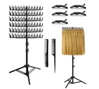 Qnbonrich Support à cheveux réglable avec 144 épingles, noir | Support de perruque et organisateur de cheveux pour coiffeurs et tresses, support pour extensions de cheveux et coiffures