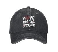 QNBUFOY Coton Confort Mode Espoir sur la scène J-Hope World Tour Casquettes de Baseball pour Hommes Femmes Lavé Snapback Chapeau Voyage en Plein air Casquettes réglables Chapeau Cadeau