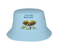 QNBUFOY Personnalisé Amour Ma Famille Chien Bon Ami Comique Beagle Bucket Hat Femmes Hommes Plage Soleil Été Camping Pêche Cap