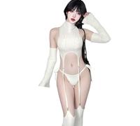 QNCLO Costume de nonne pour femme - Pour Halloween - Style gothique foncé - Blanc