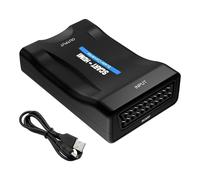 Qneneam Scart vers HDMI Convertisseur, Péritel vers HDMI Adaptateur, Scart Converter Audio Vidéo HD 720p/1080p pour HDTV STB VHS Xbox PS3 Sky Blu-Ray DVD Wii TV VCR, Compatible PAL NTSC Plug and Play
