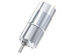 QNEZIQTMH Réducteur CC Micro-engrenage JGB37-555 24 V, Arbre allongé, Couple élevé, Faible Bruit, Vitesse réglable, actionneur linéaire avec Moteur à balais(107RPM-24V Bracket Motor)