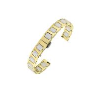 QNGMKBKTDZ 6mm 8mm 10mm 12mm 14m Bracelet de montre for dames adapté for Casio adapté for fossile adapté for Longines en acier inoxydable femmes Bracelet de montre Bracelet en céramique(4101 Golden Wh