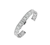 QNGMKBKTDZ 6mm 8mm 10mm 12mm 14m Bracelet de montre for dames adapté for Casio adapté for fossile adapté for Longines en acier inoxydable femmes Bracelet de montre Bracelet en céramique(4101 Silver Wh