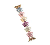 QNGMKBKTDZ Bracelet De Montre En Métal, Adapté For Iwatch9876SE Women40 41 44 45 49mm, Poignet Élastique Créatif(Rose gold colorful,38 40 41mm M)