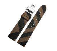 QNGMKBKTDZ Bracelet en cuir à motif écossais, démontage rapide, 12 14 16 18 20 22 mm, noir et marron, adapté à la chaîne de montre BURBERRY for hommes et femmes(Brown silver B,14mm)