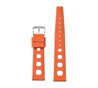 QNGMKBKTDZ Fluororubber FKM bracelet de montre 20mm 22mm bracelet de montre à dégagement rapide for accessoires de montre traditionnels(Orange,22mm)